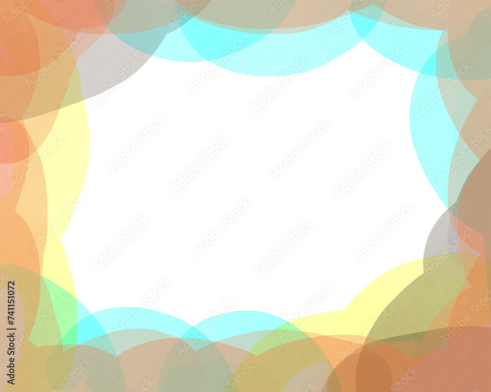 Obraz premium カラフルな水彩フレームイラスト