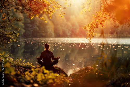A serene spot in nature, perfect for meditation and reflection © Veniamin Kraskov
