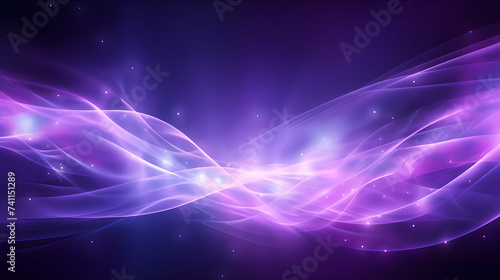Beautiful colorful light effect of neon glow lights and flash. Background with flying design elements. Purple background