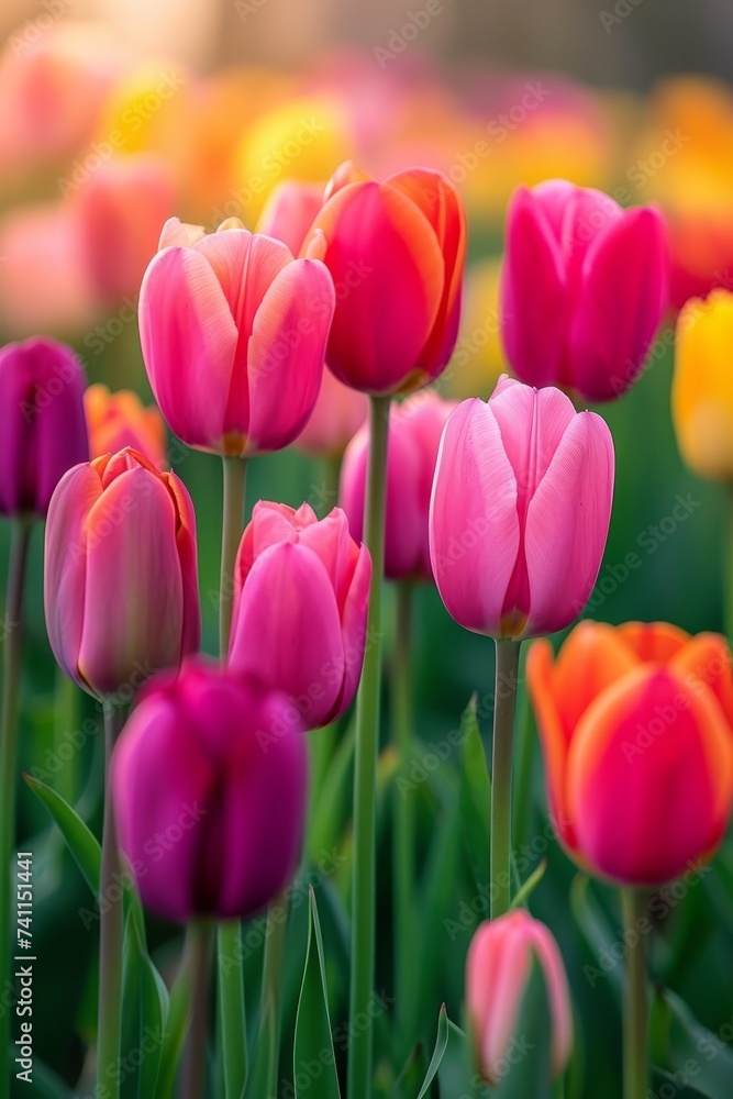 Vibrant Tulips in Soft Evening Light Vertical
A vertical composition highlighting a vibrant assortment of pink and red tulips bathed in the soft, diffused light of the evening.
Vibrant Tulips in Soft Evening Light Vertical
A vertical composition highlighting a vibrant assortment of pink and red tulips bathed in the soft, diffused light of the evening.
