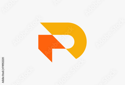 Letter R with Arrow Up Logo. Minimal Modern Logotype Concept. Usable for Growing Business, Branding, Identity, Marketing that Related with Letter G. Flat Vector Design Template Element.