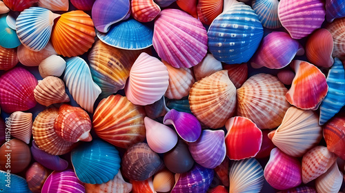 The summer theme is a variety of colorful seashells