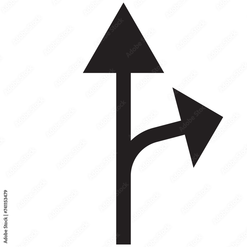 Choice between three roads icon set. Three-way directional arrow. Way, road, direction, branching, arrows , Icon for design. Easily editable, pathway, opportunity, logo, split, choose, three concept, Choice between three roads icon set. Three-way directional arrow. Way, road, direction, branching, arrows , Icon for design. Easily editable, pathway, opportunity, logo, split, choose, three concept,