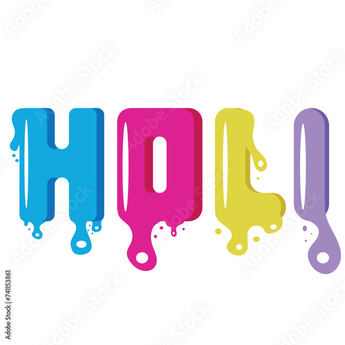 thematic design for St. Patrick's Day, namely the design of letters decorated with colored streams of water that are splashed on the holiday, for posters, postcards or banners