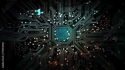 Circuit board background, technology and science concept background