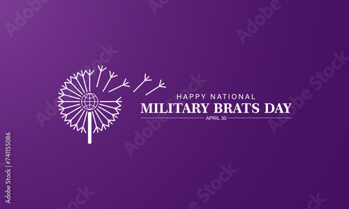National Military Brats Day Background Vector Illustration