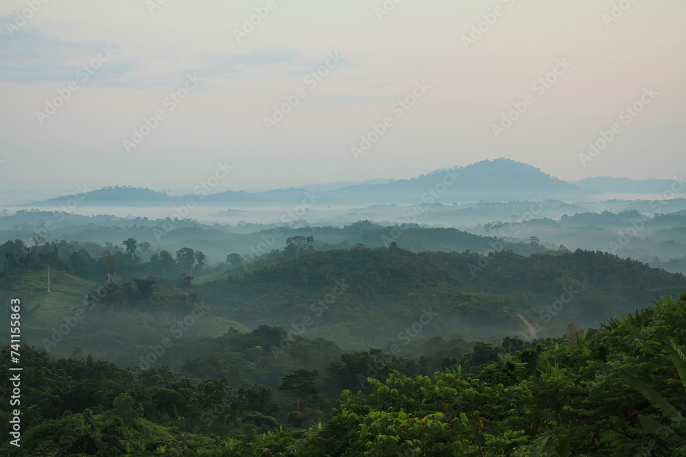 Mountain in Central Borneo Tropical Forest