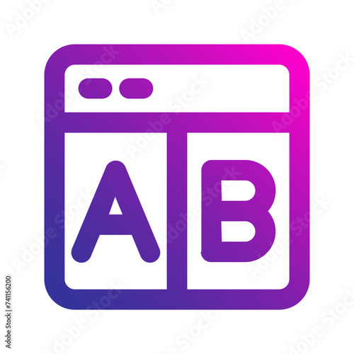 ab testing gradient icon