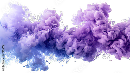 Ethereal Blue to Purple Ink Cloud Transition