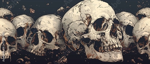 seamless wallpaper featuring a skull background