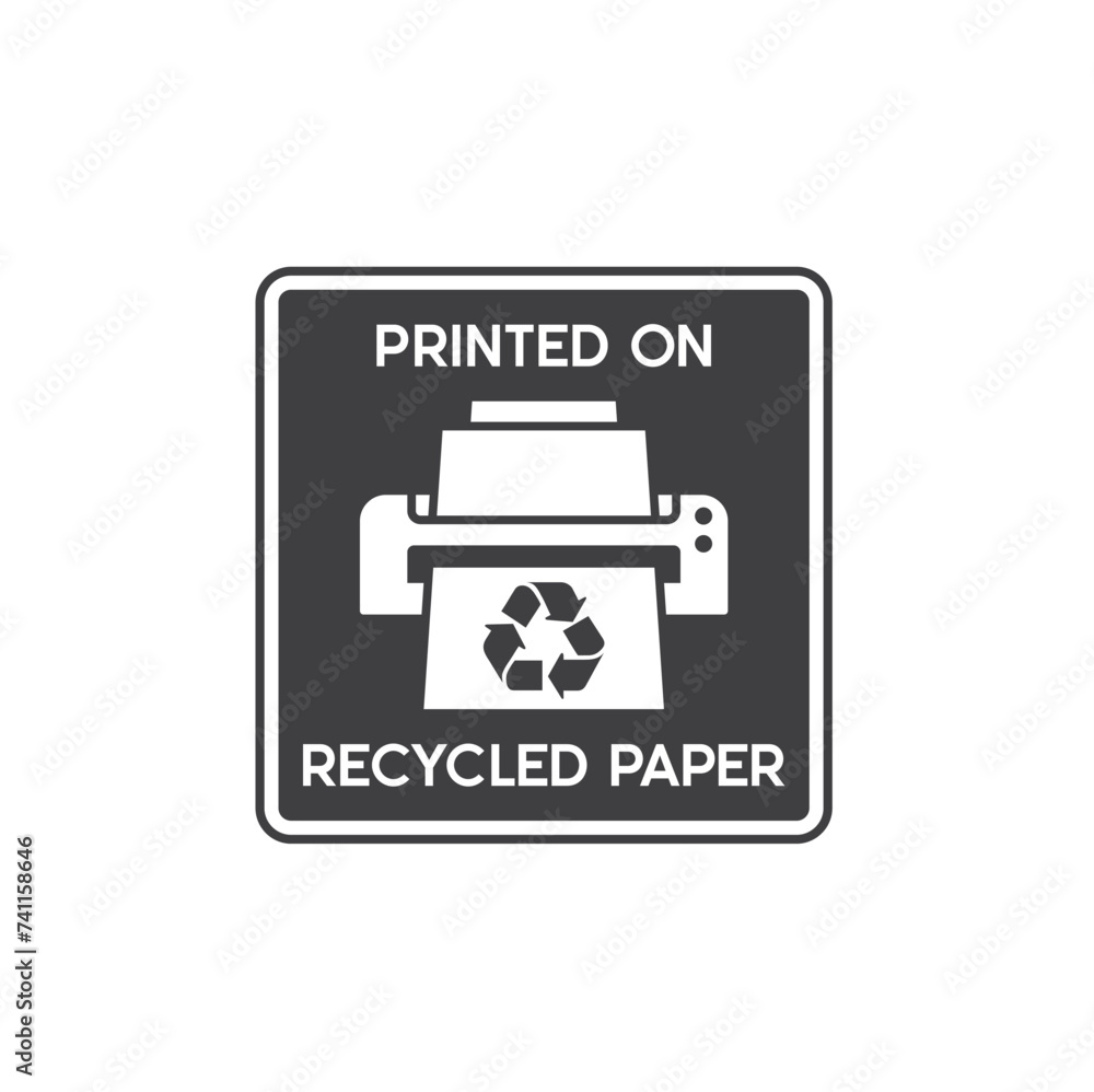 illustration of printed on recycled paper. illustration of printed on recycled paper.