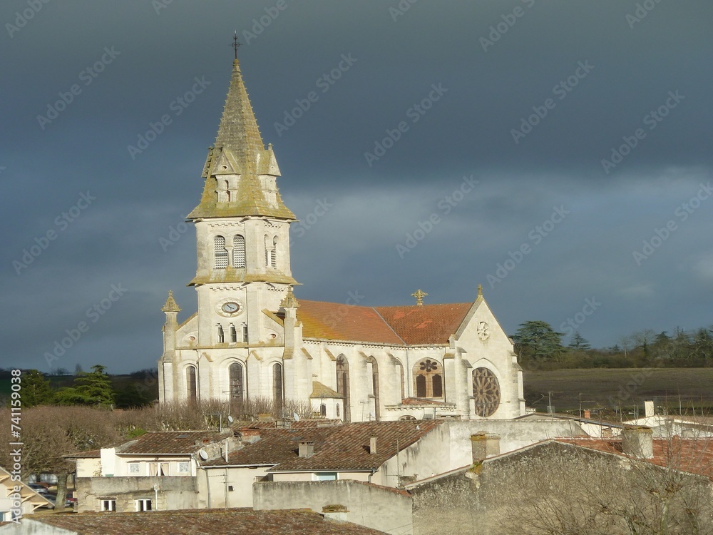 church in France after the rain
