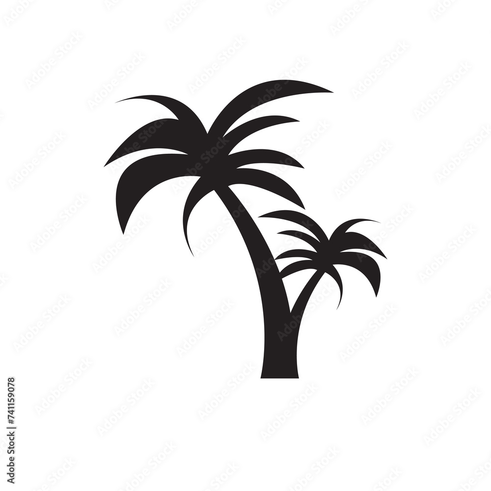 palm tree simple flat trendy style vector illustration on white background..eps
