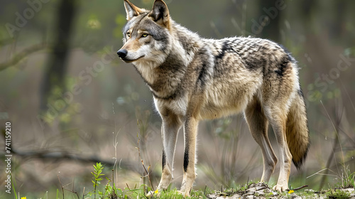 A grey wolf Canis lupus