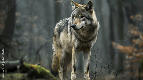 A grey wolf Canis lupus © john