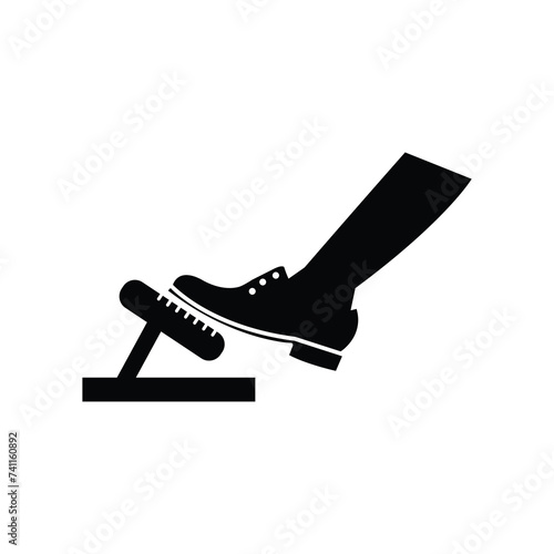 car pedal icon. simple flat car pedal icon on white background ..eps
