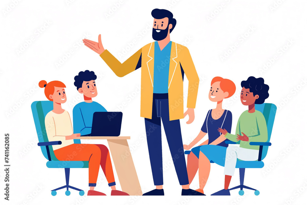 manager man present successful Group Business people manager man present successful Group Business people