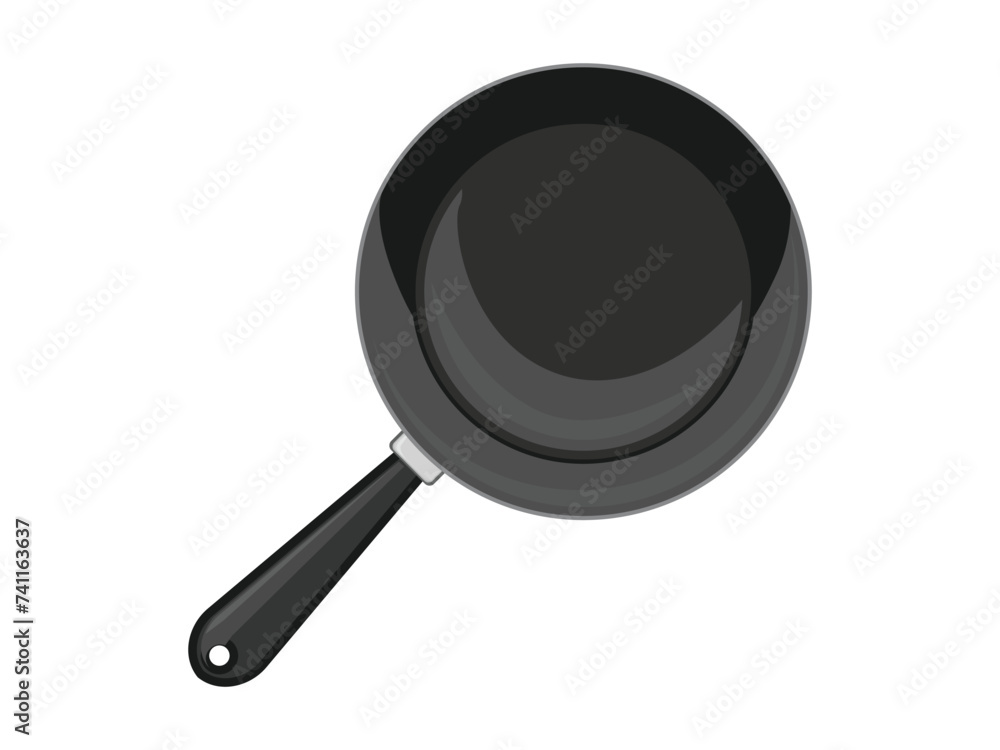 Frying pan vector cartoon with a white background Frying pan vector cartoon with a white background