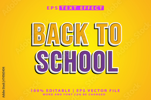 back to school background editable text effect