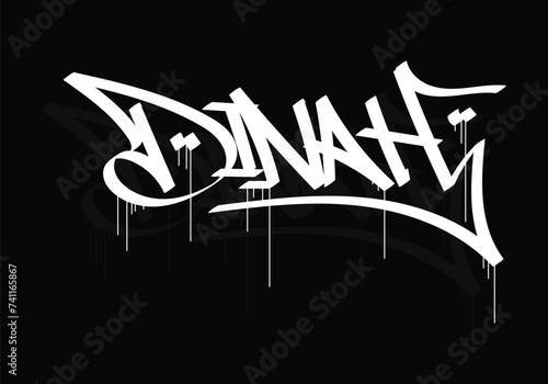 DINAH bible girl name typography style photo