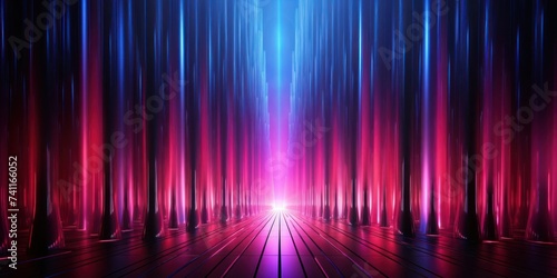 Red and Blue Lights Background Generative AI