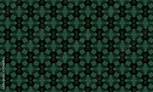 Green Background and textile pattern  photo