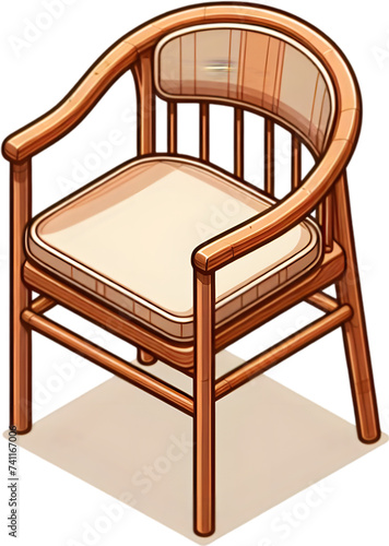 wooden chair -             . Generative AI