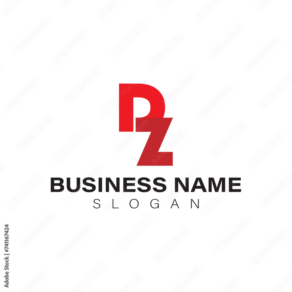 vector design elements for your company logo, letter dz logo. modern logo design, business corporate template. dz monogram logo.