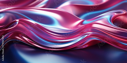 Purple and Blue Background With Wavy Lines Generative AI