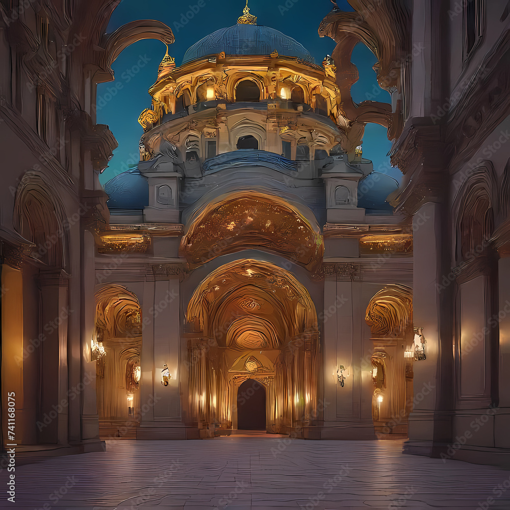 Obraz premium Illuminated Architecture