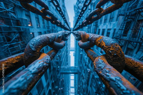 The transformative journey of Blockchain technology from conceptual abstracts to real world applications told through a blend of documentary and editorial photography emphasizing its security