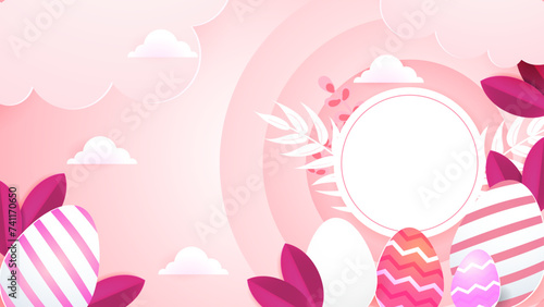 Colorful colourful vector gradient easter celebration background with egg