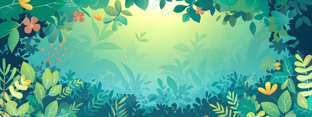 A Grassy Abstract Nature Background with botanical plant frame banner. Copyspace for text or edit. A Grassy Abstract Nature Background with botanical plant frame banner. Copyspace for text or edit.