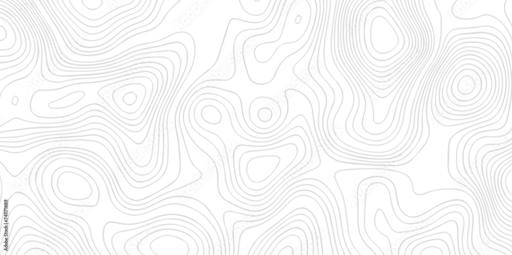 The stylized height of the topographic map contour in lines and contours isolated on transparent. Black and white topography contour lines map isolated on white background.