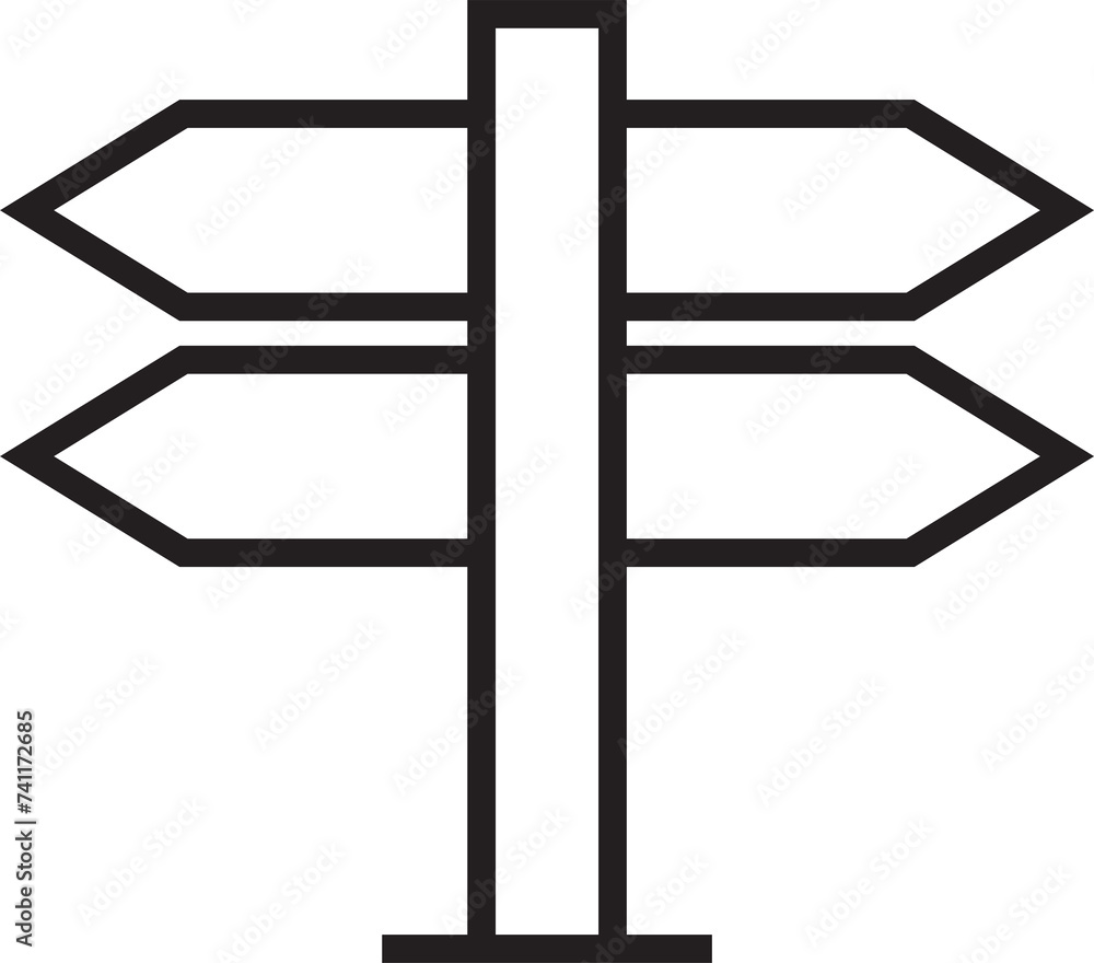 Obraz premium Road Guidepost Icon 