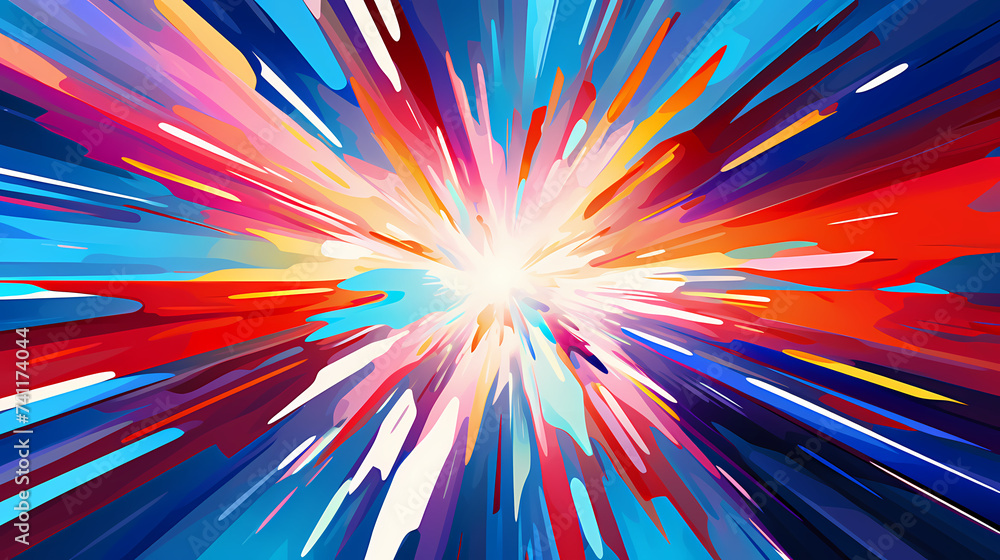 Vibrant abstract pop art explosion with color Vibrant abstract pop art explosion with color