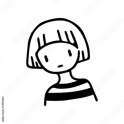 Cute female cartoon character