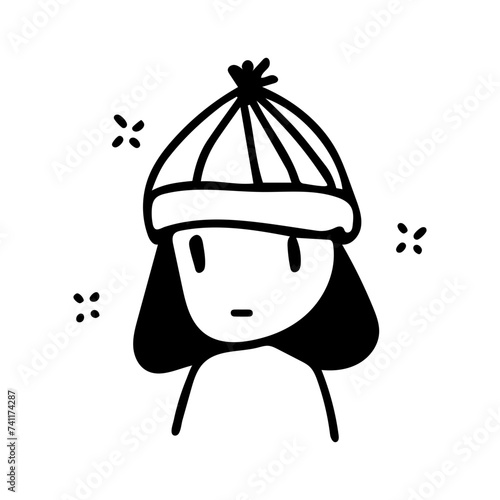 Cute female cartoon character