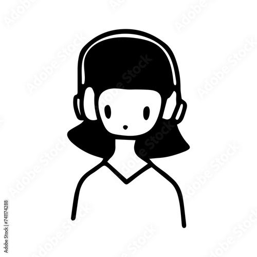 Cute female cartoon character