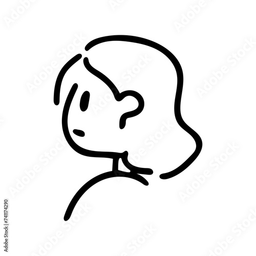 Cute female cartoon character