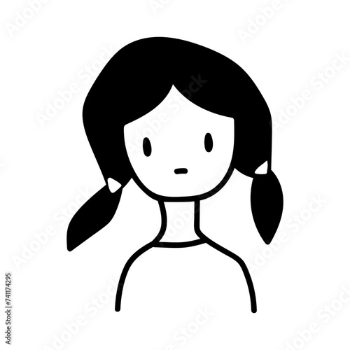 Cute female cartoon character