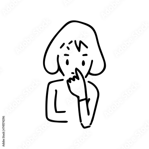 Cute female cartoon character