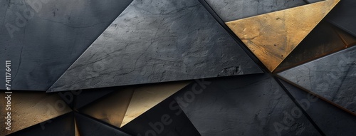 black and gold trigonometric triangle background © wanna