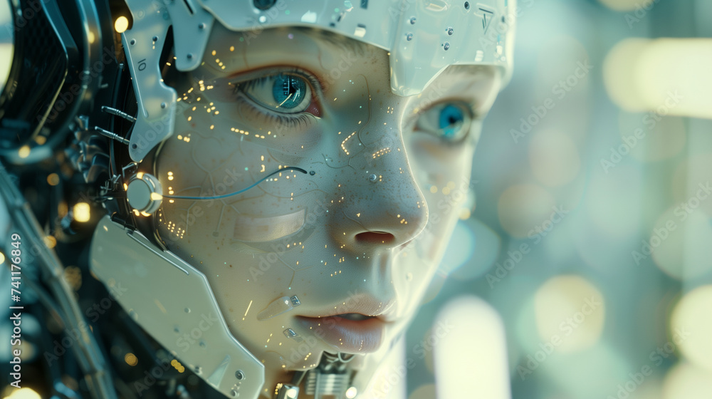modern AI humanoid robot, advanced futuristic artificial intelligence robot, future of AI tech, robotics background wallpaper modern AI humanoid robot, advanced futuristic artificial intelligence robot, future of AI tech, robotics background wallpaper