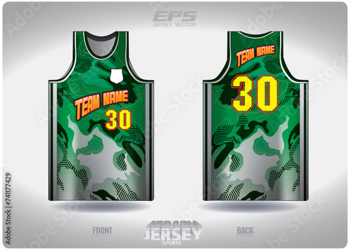 EPS jersey sports shirt vector.mixed army green pattern design, illustration, textile background for basketball shirt sports t-shirt, basketball jersey shirt.eps
