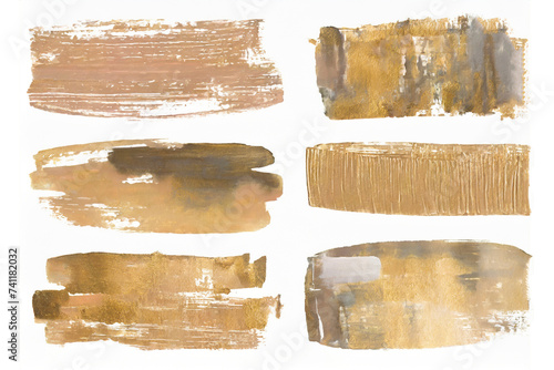 Textured Abstract brown paint brush for background.