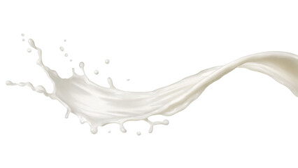 milk splash isolated on transparent background