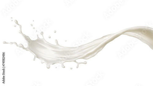 milk splash isolated on transparent background