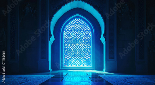 islamic mosque interior. Ramadan Kareem islamic background.