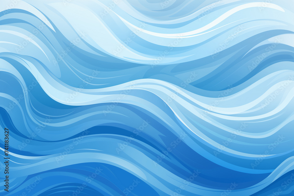 abstract background, blue waves relaxing creative wallpaper, business presentation background, website homepage banner - obrazy, fototapety, plakaty 